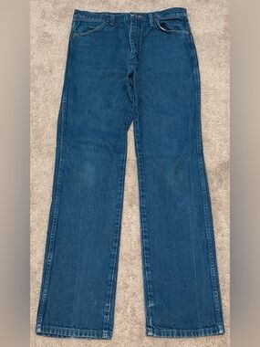 Wrangler Men’s Cowboy Work Wear Denim Jeans Size 33x34 Western Rodeo 936PWD